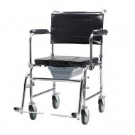 Rolling Shower Commode Chair with Wheels