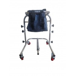 Mobility Kart Stainless Steel SS Bloom Walker Adjustable Height with Wheels for CP Child