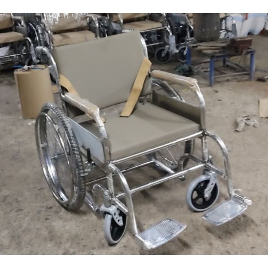 Stainless Steel SS Fixed Non Foldable Wheelchair
