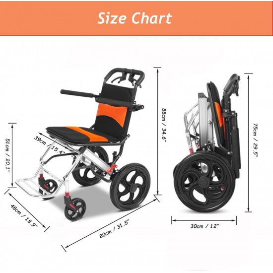 Ultra Lightweight Compact Folding Transit Wheelchair with Traveling Handle Ultra Lightweight Compact Folding Transit Wheelchair with Traveling Handle