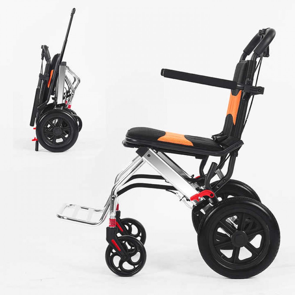 Ultra Lightweight Compact Folding Transit Wheelchair With Traveling Handle Ultra Lightweight Compact Folding Transit Wheelchair With Traveling Handle
