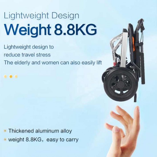 Ultra Lightweight Compact Folding Transit Wheelchair with Traveling Handle Ultra Lightweight Compact Folding Transit Wheelchair with Traveling Handle