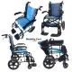 Mobility Kart Ultralight Wheelchair with Flip-up Armrest & Footrest