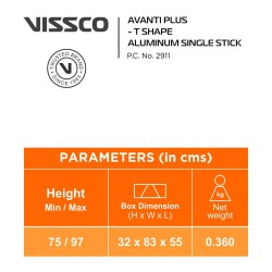 Vissco Avanti Plus T Shape Aluminium Single Stick