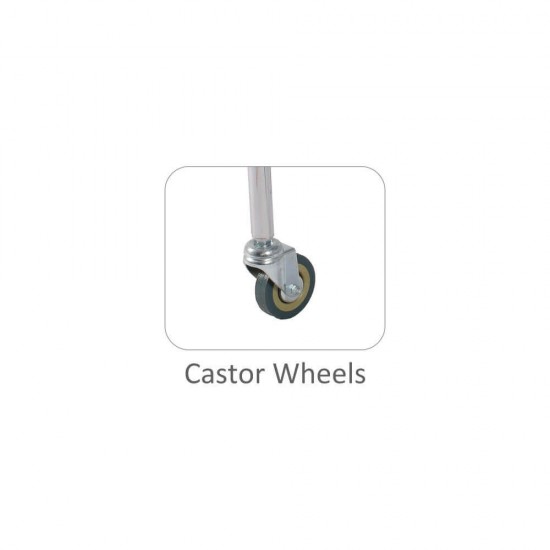 Vissco Comfort Steel Folding Commode Chair With Castors Vissco Comfort Steel Folding Commode Chair With Castors